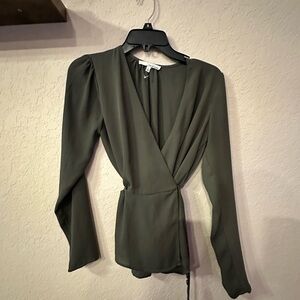 June & Hudson Olive Green Blouse